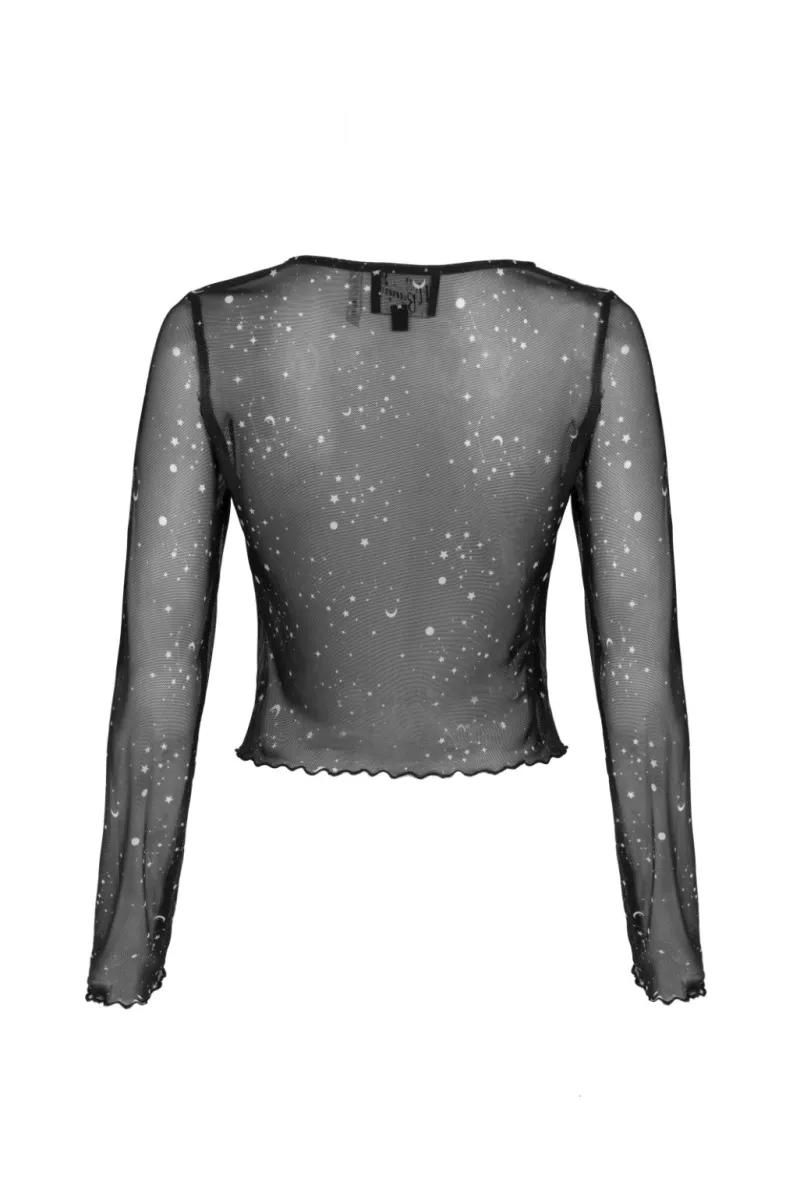 Hell Bunny Tops|Tops>Zodiac Mesh Top Black