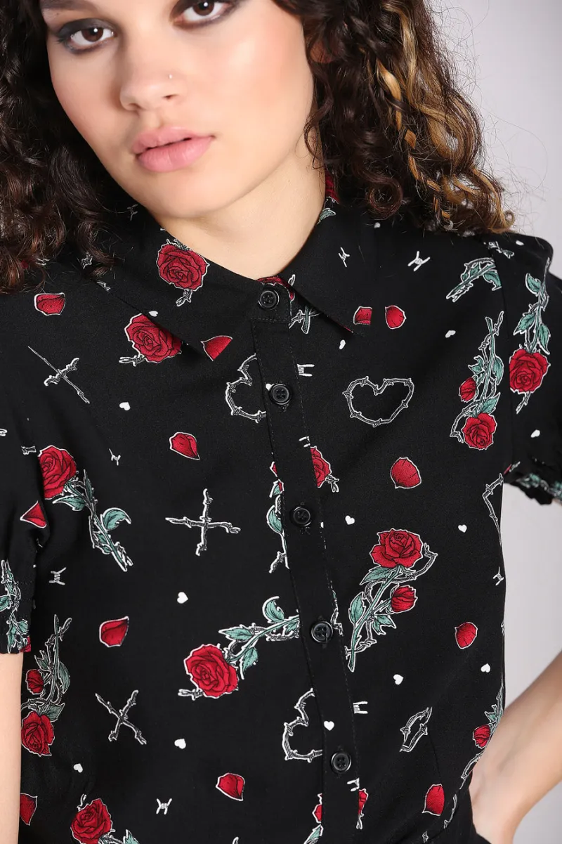 Hell Bunny Tops|Blouses>Zoey Blouse Black