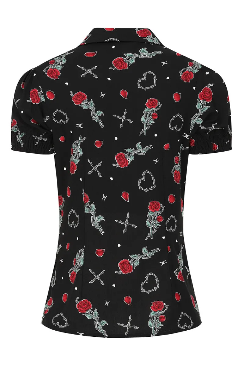 Hell Bunny Tops|Blouses>Zoey Blouse Black