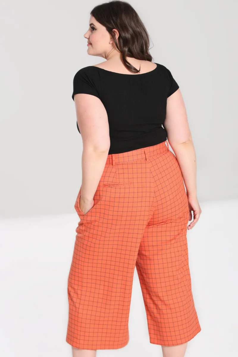 Hell Bunny Trousers & Shorts|Trousers & Shorts>Zora Trousers Orange