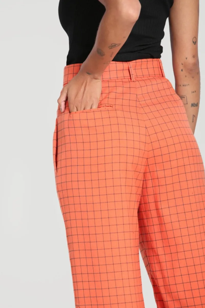 Hell Bunny Trousers & Shorts|Trousers & Shorts>Zora Trousers Orange