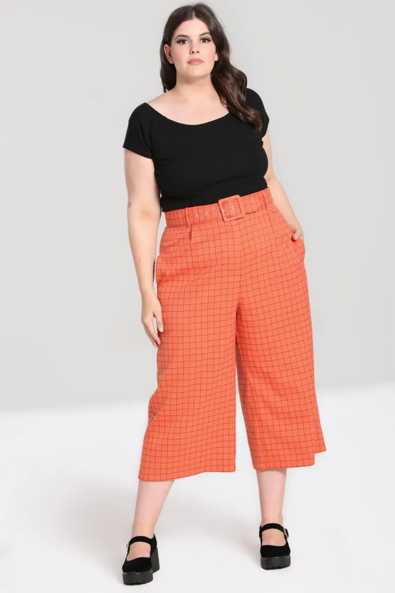 Hell Bunny Trousers & Shorts|Trousers & Shorts>Zora Trousers Orange